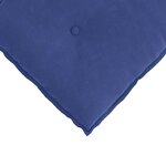 vidaXL Coussin de Dos Bleu police 60 x 50 cm Tissu en velours côtelé