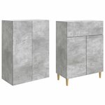 vidaXL Ensemble de Meubles 2 Pièces Gris béton 66 x 34 5 x 90 cm