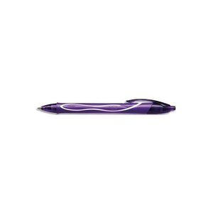 Stylo gel rétractable pointe moyenne gel-ocity quick dry violet bic