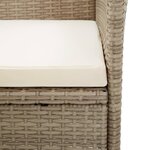 vidaXL Ensemble à manger d'extérieur et coussins 9 Pièces résine tressée