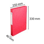 Boite De Classement Cartobox Dos 40mm Carte Lustrée - A4 - Rouge - X 10 - Exacompta