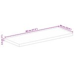 vidaXL Dessus de table 80x60x2 5 cm rectangulaire bois massif manguier