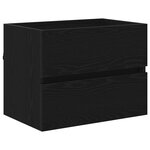 vidaXL Set de meubles de salle de bain 2 pièces Chêne noir Bois d'ingénierie