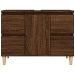 vidaXL Meuble d'évier chêne marron 80x33x60 cm bois d'ingénierie