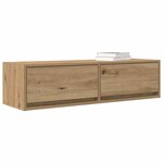 vidaXL Meuble TV chêne artisanal 100 x 31 x 25.5 cm Bois d'ingénierie