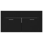 vidaXL Armoire d'évier Noir 90x38 5x46 cm Bois d’ingénierie