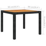vidaXL Salon d'extérieur 5 Pièces avec coussins Résine tressée Noir