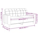 vidaXL Canapé à 2 places Crème 140 cm Similicuir