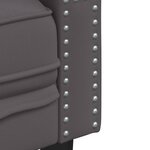 vidaXL Ensemble de canapé Chesterfield 2 Pièces gris similicuir