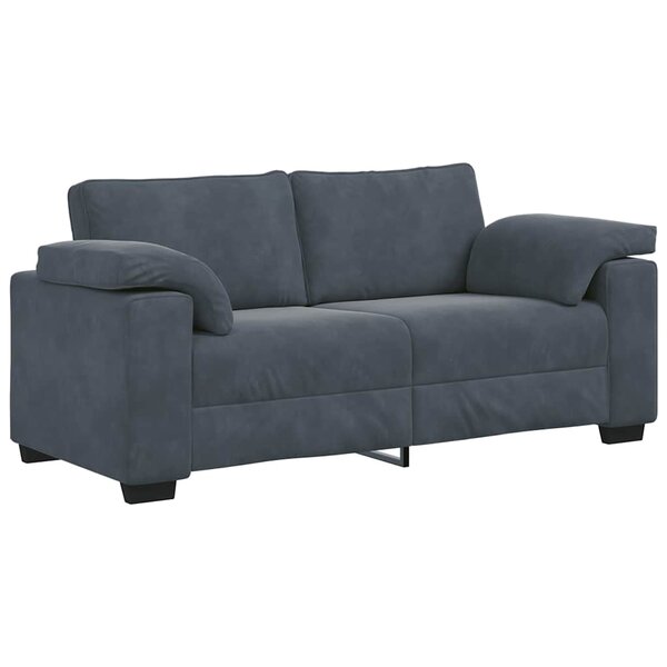 vidaXL Canapé causeuse gris foncé 140 cm velours