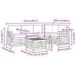 vidaXL Ensemble de canapés d'extérieur 6 pc Blanc et anthracite