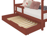 Tiroir de lit 90 x 180 avec sommier BUDDY - rouge brique