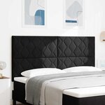 vidaXL Tête de lit avec tête de lit Noir 180 cm Velours