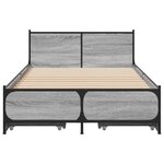 vidaXL Cadre de lit avec tiroirs sans matelas sonoma gris 75x190 cm
