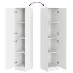 vidaXL Highboard Blanc 35 x 39 x 168 cm Bois d'ingénierie