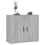 vidaXL Buffet Sonoma gris 80x33x70 cm Bois d'ingénierie