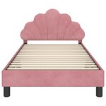 vidaXL Cadre de lit pour enfants avec tête de lit Rose 90 x 190 cm