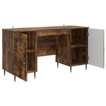 vidaXL Bureau Chêne fumé 142 5 x 50 x 75 cm Bois d'ingénierie