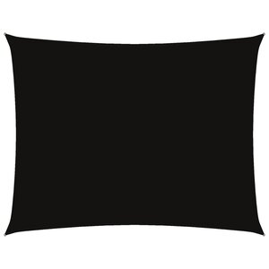 vidaXL Voile de parasol tissu oxford rectangulaire 6x8 m noir