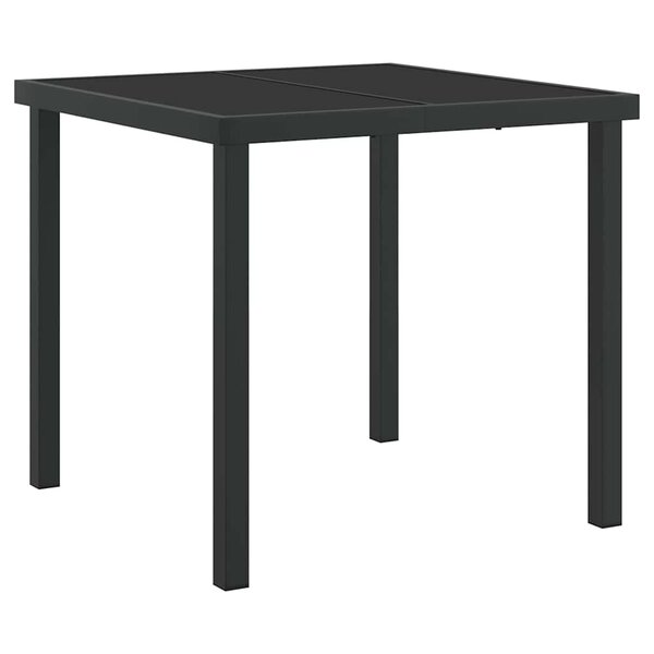 vidaXL Ensemble de salle à manger pour jardin 5 Pièces Gris et Noir Rotin
