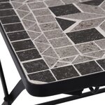 vidaXL Mobilier de bistro 3 Pièces mosaïque Carreaux céramiques Gris