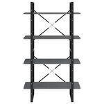 vidaXL Bibliothèque à 4 niveaux Gris 80x30x140 cm Bois de pin massif