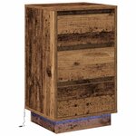 vidaXL Cabinet de chevet avec tiroir Bois ancien 39 x 34 5 x 65 cm
