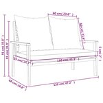 vidaXL Ensemble de jardin avec coussin bois massif acacia