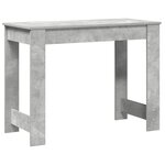 vidaXL Bureau gris béton 100x45x75 cm bois d'ingénierie
