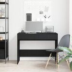 vidaXL Bureau chêne noir 101x50x76 5 cm Bois d'ingénierie