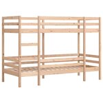vidaXL Lit superposé sans matelas 75x190 cm bois de pin massif