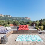 Tapis d'extérieur réversible galapagos bleu  180x120cm