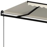 vidaXL Auvent rétractable automatique 600x350 cm Crème