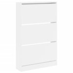vidaXL Armoire à chaussures blanc 80x21x125 5 cm bois d'ingénierie