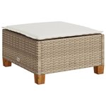 vidaXL Salon de jardin avec coussins 8 Pièces beige résine tressée