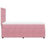 vidaXL Sommier à lattes de lit avec matelas Rose 90x190 cm Velours