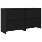 vidaXL Buffets 2 Pièces Chêne noir 70 x 41 x 75 cm Bois d'ingénierie