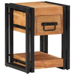 vidaXL Cabinet de chevet avec tiroir 2 Pièces Marron 30 x 30 x 40 cm