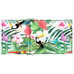 vidaXL Coussins de chaise à dossier bas lot de 2 multicolore tissu