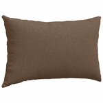 vidaXL Coussins de canapé 2 Pièces Marron 50 x 30 cm tissu