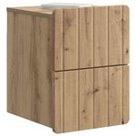 vidaXL Cabinet de chevet mural Chêne artisanal 33 x 34 5 x 43 cm