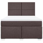 vidaXL Sommier à lattes de lit avec matelas Marron foncé 140x200 cm