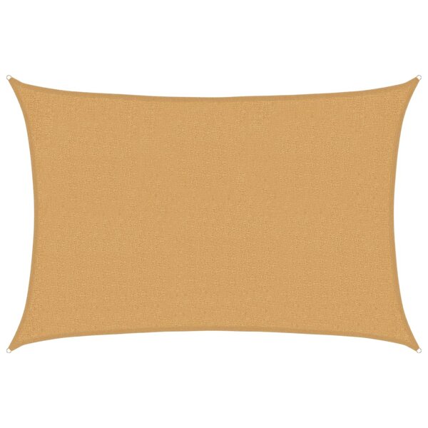 vidaXL Voile d'ombrage 160 g/m² rectangulaire sable 2x3 m PEHD