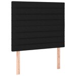 vidaXL Cadre de lit sans matelas noir 100x200 cm tissu
