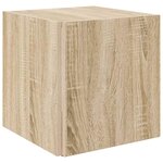 vidaXL Tables d'appoint 33 x 33 x 34 cm Engineered wood Chêne Sonoma