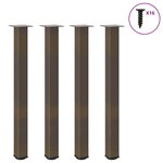 vidaXL Pieds de table de bar 4 pièces Acier naturel 100-102 cm Acier