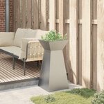 vidaXL Jardinière à pilier Argent 35 x 35 x 73 cm Acier