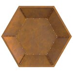 vidaXL Braise Marron 100 x 100 x 28 cm Acier résistant aux intempéries