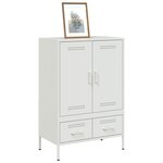 vidaXL Buffet haut blanc 68x39x101 5 cm acier