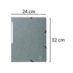 Chemise À Élastique Sans Rabat Carte Lustrée 400gm2 - A4 - Gris - X 25 - Exacompta